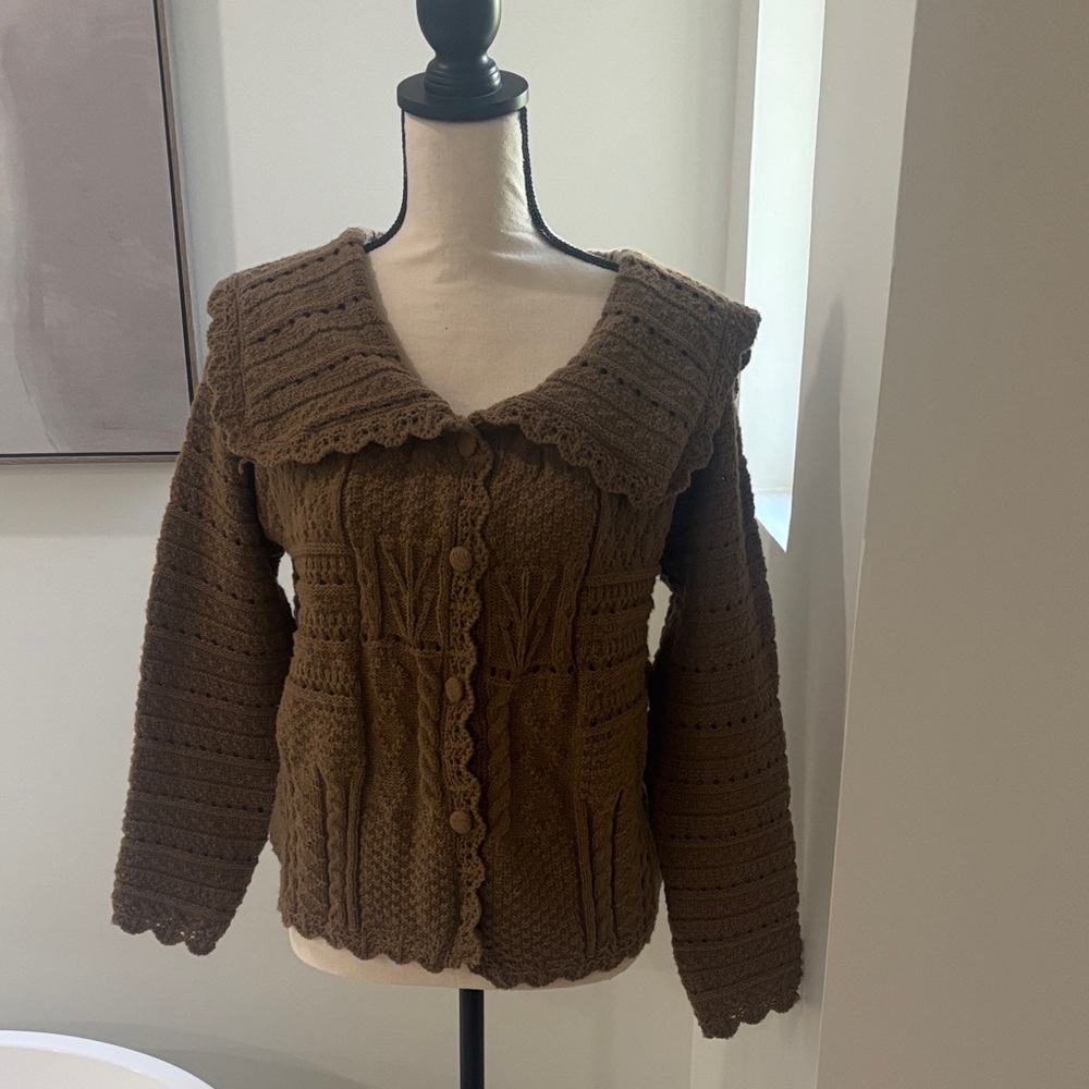 Brown Knit Women's Sweater